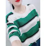 Wide Stripe White Green