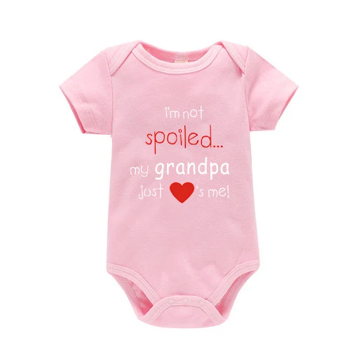 Title 8, Katoenen romper met korte mouwen voor babys Za...