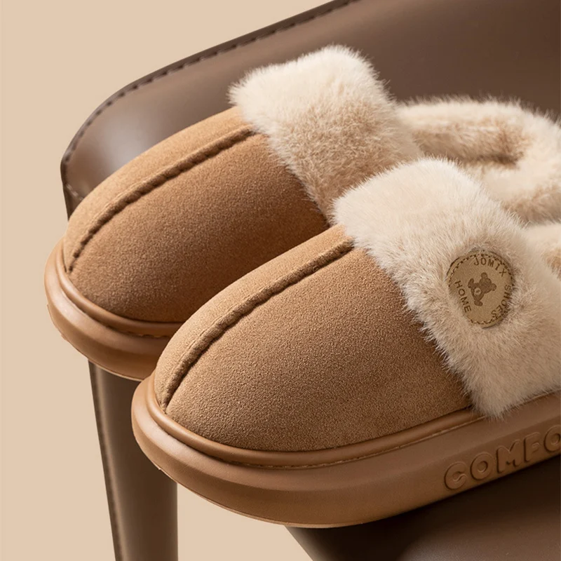 Title 5, New Plush Slippers For Women Men Winter Warm Ho...