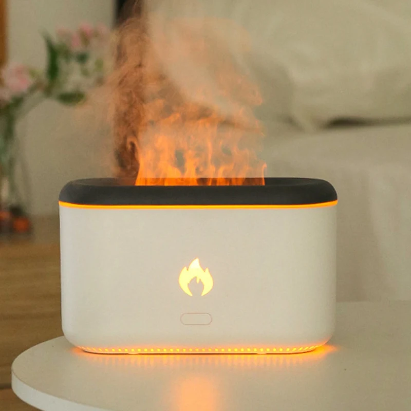 300ML USB Essential Oil Diffuser Simulation Flame Aroma Humidifier Ultrasonic Mist Maker Home Office Relaxing and Calmin — photo 6