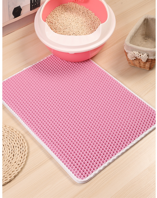 Double-layer EVA cat litter mat for easy cleanup. Traps litter, protects floors, reduces mess, and keeps your home clean — photo 17