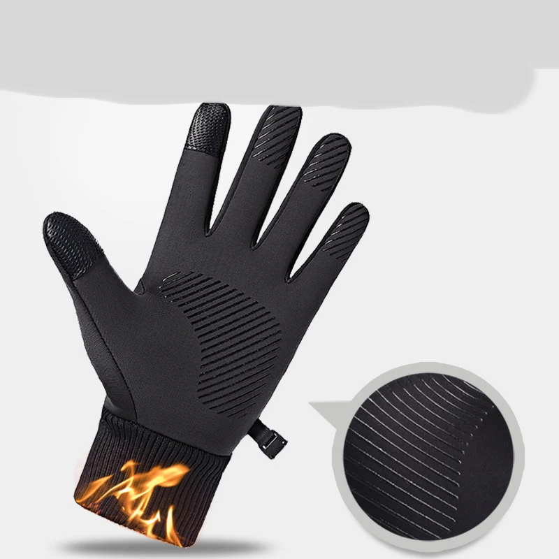 Elastische Touchscreen-Handschuhe für Herbst und Winter halten warm. Bequeme Bedienung von Smartphones und Tablets bei Kälte. — foto 3