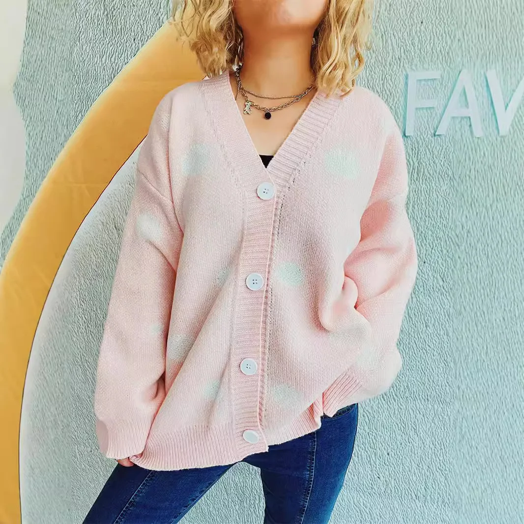 Title 9, Casaco cardigan de malha jacquard com grandes b...