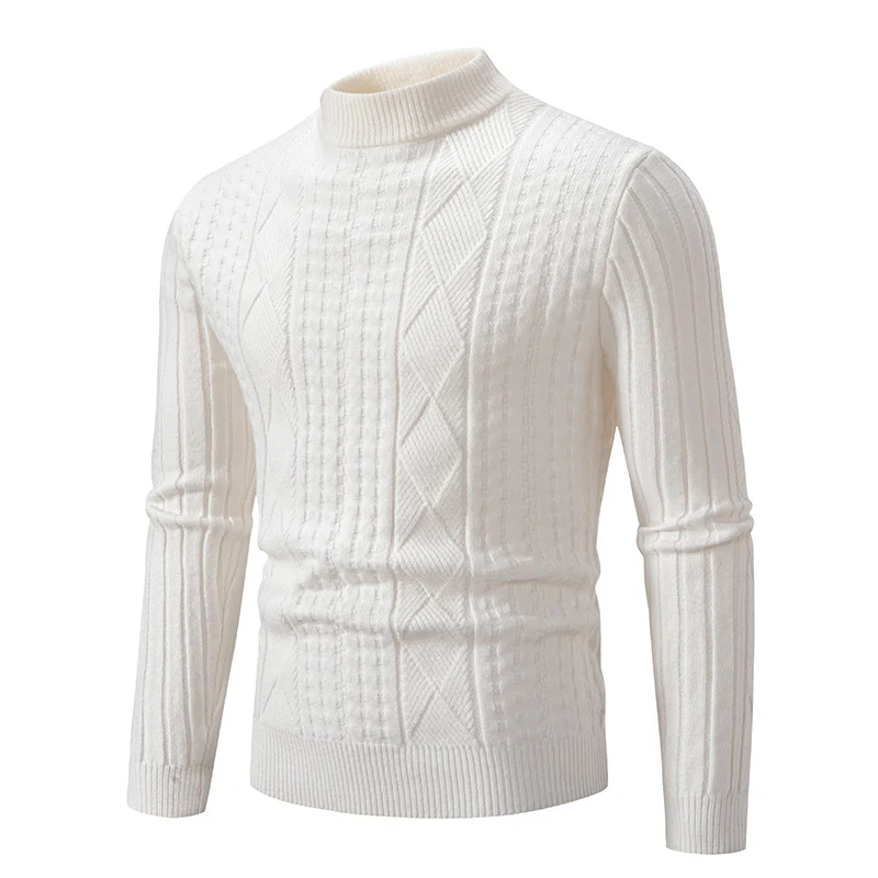 Men's Sweater Woven Casual Pullover Bottoming Shirt Comfortable Warm Versatile Everyday Wear Perfect for Fall and Winter — photo 4
