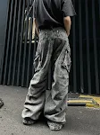 Pleated Workwear with Pocket Jeans, Loose-fitting Wide-leg Trousers for ultimate comfort and style. Perfect for work or — photo 9