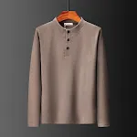 Men's Thickened Stand-up Collar Loose Large Size Warm Bottoming Shirt for ultimate comfort and warmth during cold season — photo 3