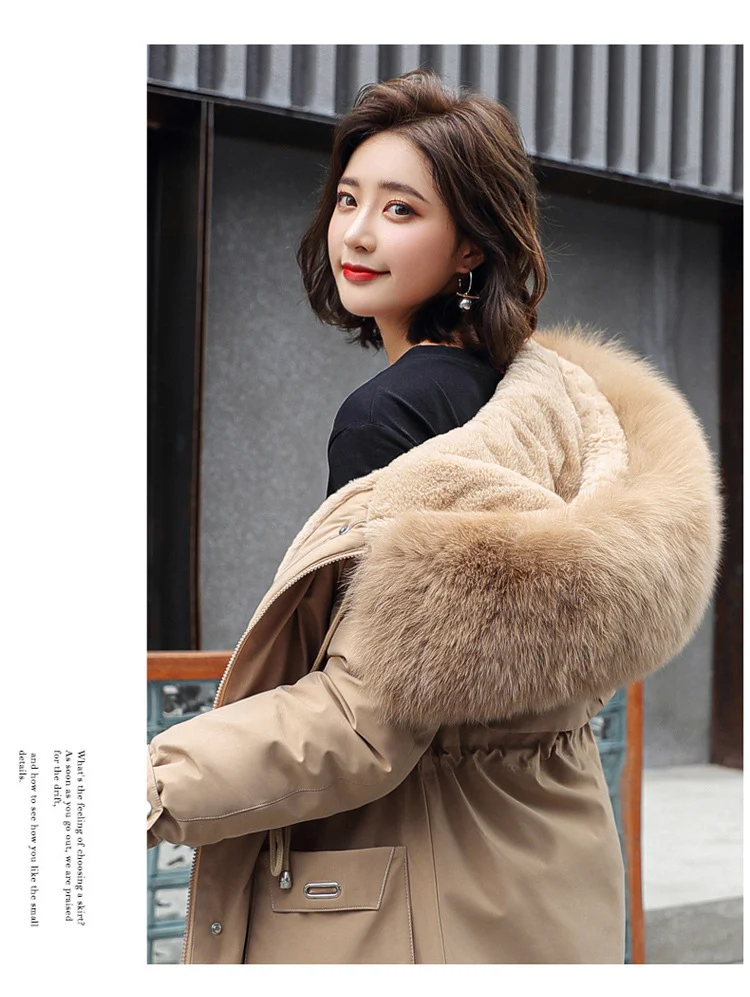 Title 8, Womens Oversized Fur Collar Cotton Padded Coat...