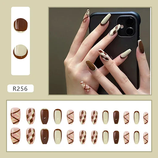 Title 39, Finished nail art fake nails, scrubbable and we...