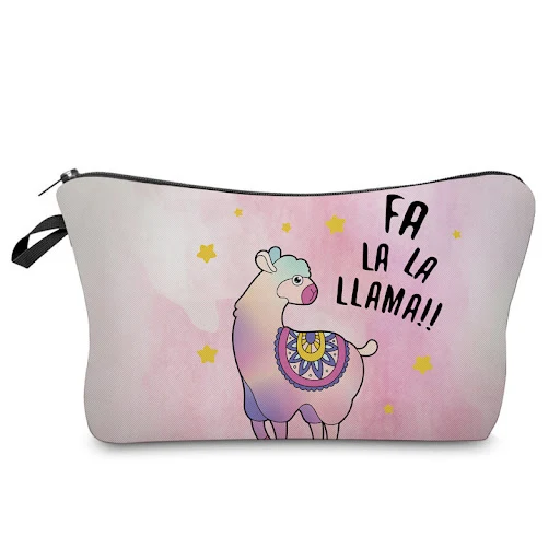 Title 10, 3D Digital Printing Alpaca Llama Cosmetic Bag M...