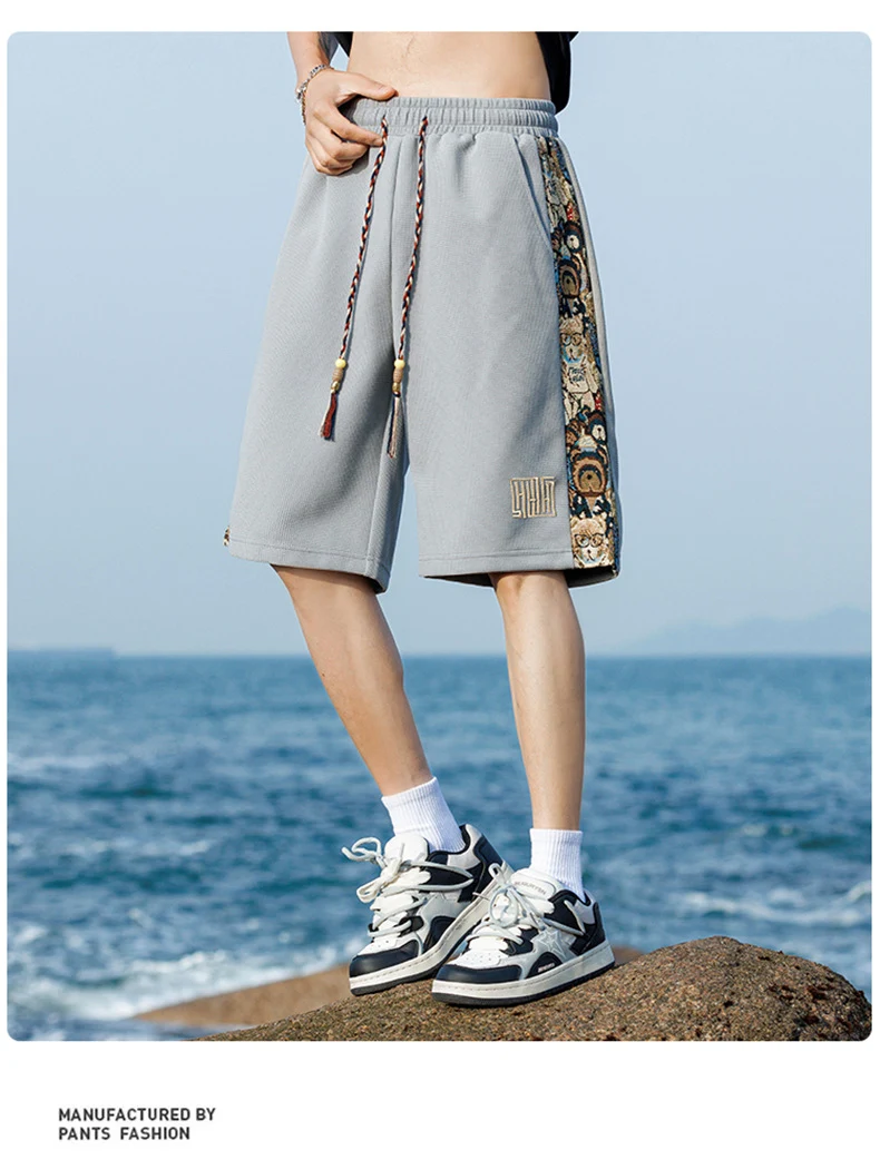 Title 6, Heren Zomer Shorts met Borduursel Dunne Casual ...