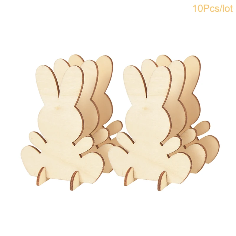 Enfeite de coelho 3D estereoscópico de madeira com gravação a laser, ideal para decoração e presentes personalizados e exclusivos. — foto 3