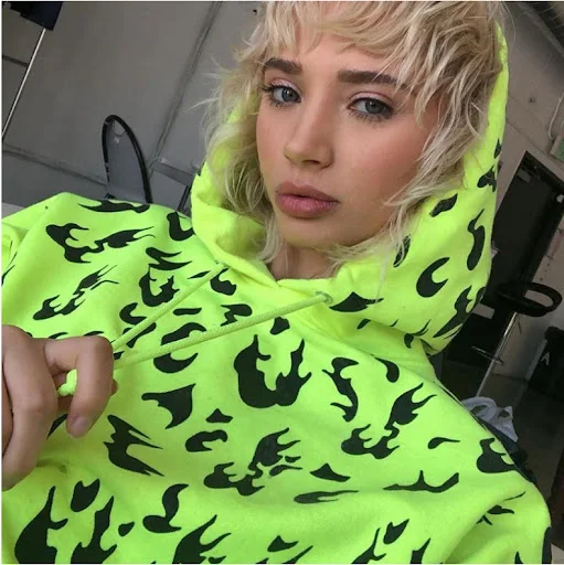 Title 4, Womens Printed Mid-Length Hooded Sweater