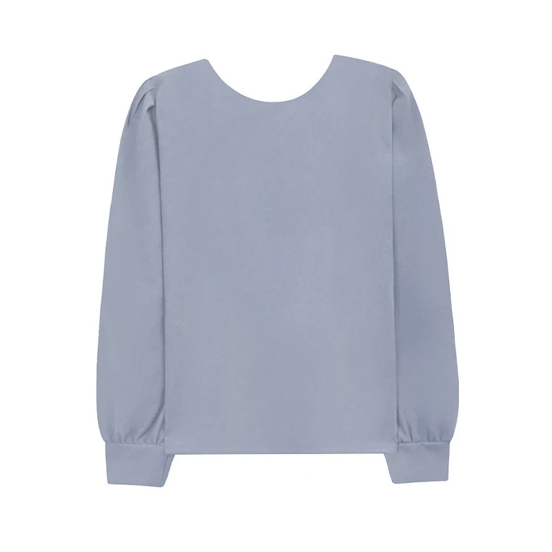 Title 2, Nova blusa feminina de manga comprida com gola ...
