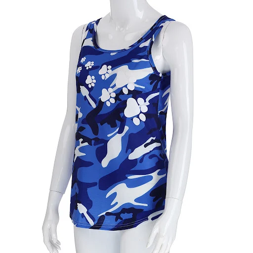 Title 4, Camouflage footprint print vest
