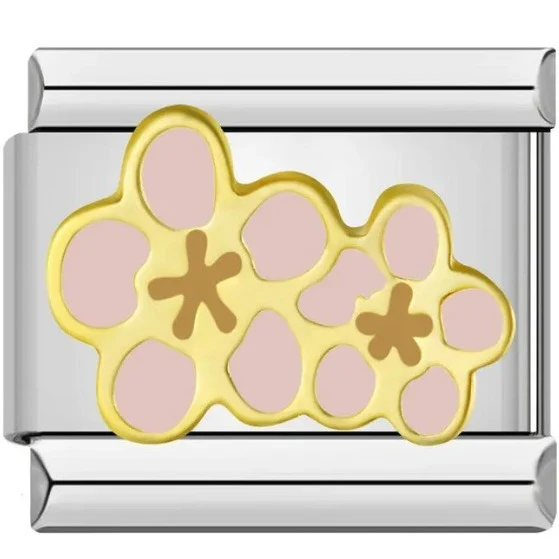 Pulseira Modular Aço Inoxidável, Combinação Aleatória, Flor de Pêssego e Lótus, Série, Montagem e Desmontagem, Joia Customizável. — foto 8