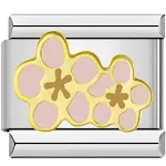 Pulseira Modular Aço Inoxidável, Combinação Aleatória, Flor de Pêssego e Lótus, Série, Montagem e Desmontagem, Joia Customizável. — foto 8