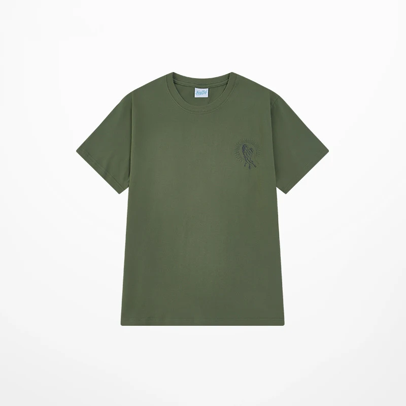 Zwart T-shirt met korte mouwen en begrafeniscartoonprint — foto 3