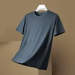 Camiseta de seda de amora masculina manga curta Conforto e elegância para o dia a dia Tecido respirável e suave Perfeita para climas quentes e estilo atemporal — foto 11