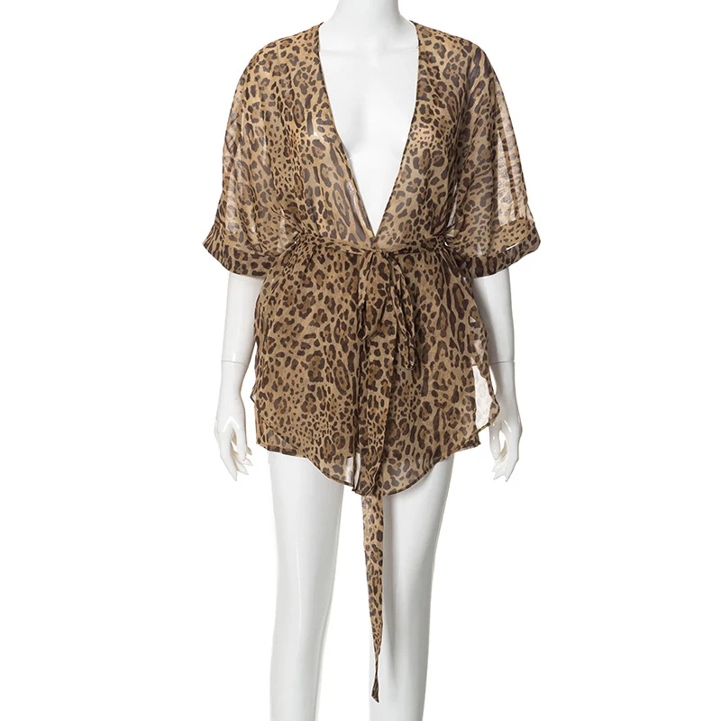 Vacation Style Comfortable Cardigan Tied Top Shorts Two-piece Suit. Relaxed, stylish, and perfect for your holiday wardr — photo 2