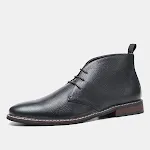 Botas Negras de Hombre Primera Capa Piel de Vacuno con Diseño de Lichi – Comodidad, Durabilidad y Estilo Clásico — foto 1