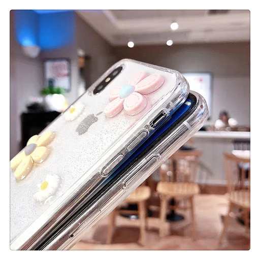 Title 1, Capa para celular com glitter de crisântemo, pr...