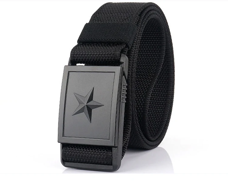 Cinto masculino de lona com fivela magnética para ajuste perfeito. Conforto e praticidade para o dia a dia. Design moderno e fácil de usar. — foto 2