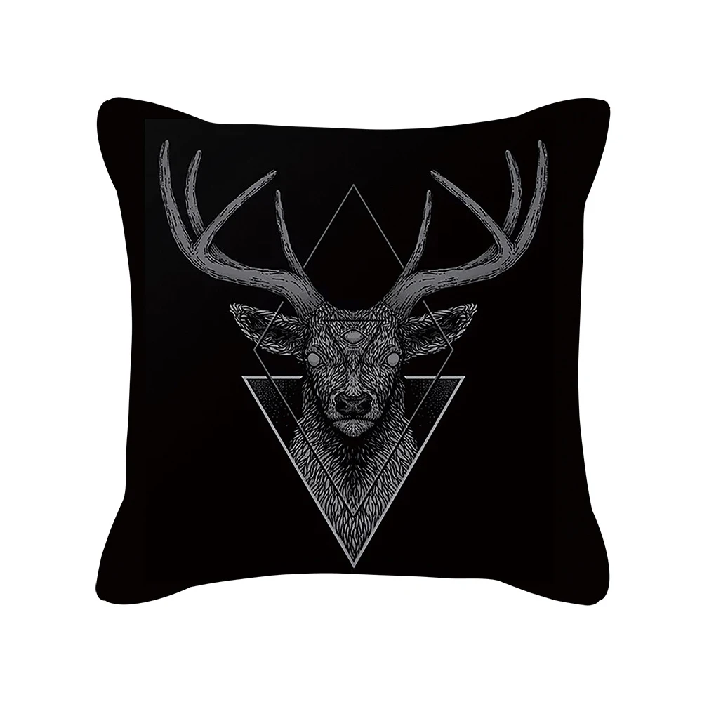 Capa de almofada quadrada com estampa criativa de caveira. Decore sua casa com estilo e personalidade. Ideal para sofás e camas. — foto 11