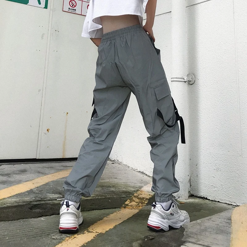 Title 3, Harajuku Fenggang Crack Reflective Pants for Me...