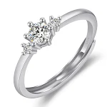 Anel feminino simples, muito fino e criativo com seis garras. Um acessório elegante e delicado que completa qualquer look com charme. — foto 2