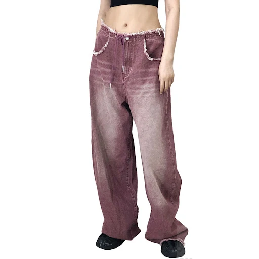 Title 2, Womens Summer Washed Frayed Hem Design Drawstr...