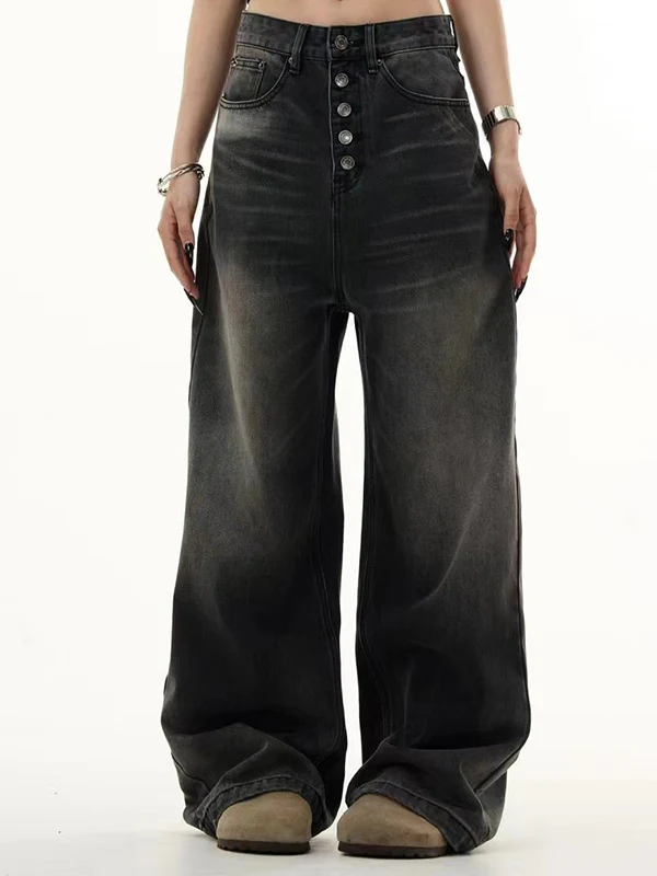 Title 4, Womens American Retro Loose Bell-bottom Pants