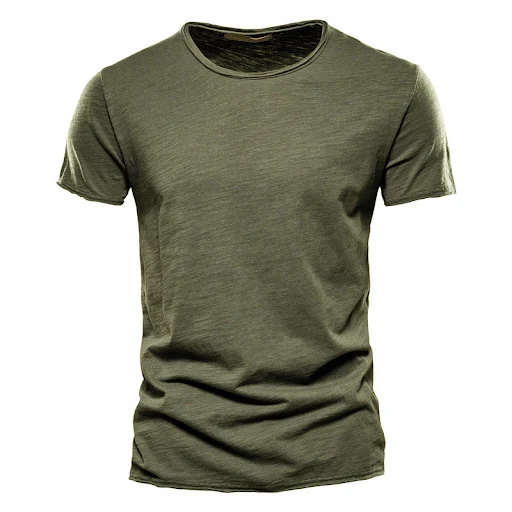 Title 5, Camiseta masculina slim de algodão slub, manga ...