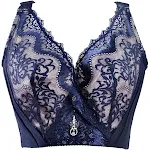 Thin plus size bra for big chests, featuring delicate lace and full cups, providing all-day comfort and support — photo 4