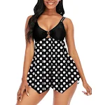 European and American Swimsuit Women Retro Cover Belly Slimming Split Large Size. Flattering and comfortable swimwear fo — photo 2