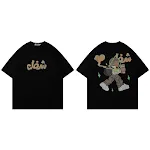 Camiseta holgada de manga corta estilo europeo y americano para un look casual y cómodo. Perfecta para el día a día, fácil de combinar. — foto 5