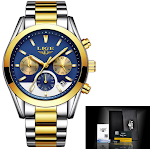 Relógio Casual de Moda com Pulseira de Aço Luminosa e Multifunção de Olho Duplo, Perfeito para um Visual Moderno e Sofisticado — foto 3