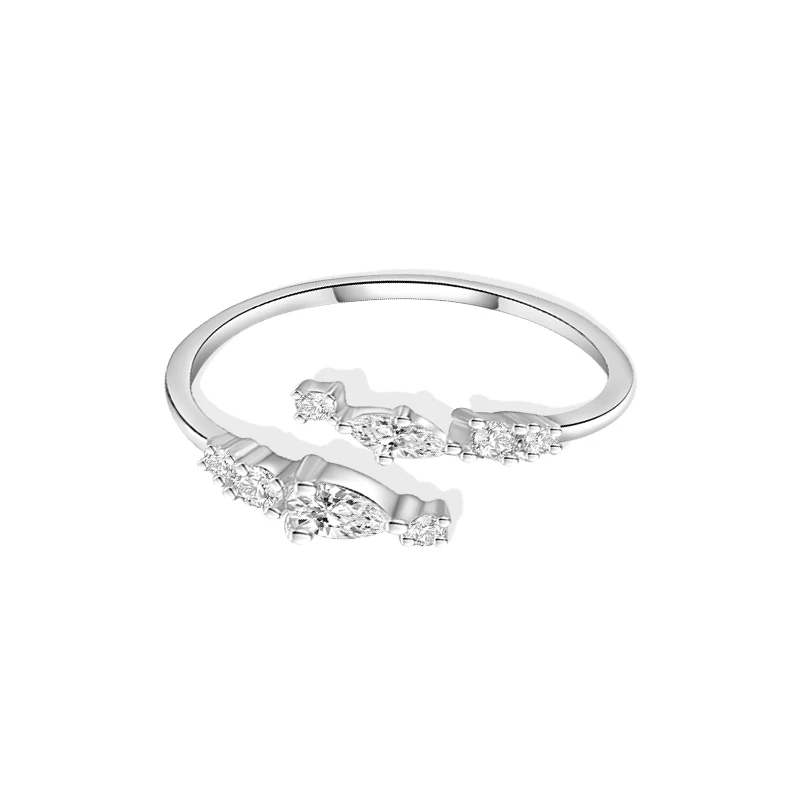 Anel Pulseira Simples de Diamante em Prata 999 Esterlina para Mulheres. Elegância e Brilho Discretos. Ideal para Uso Diário e Ocasiões Especiais. — foto 3