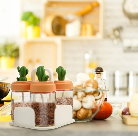 Title 5, Portable Kitchen Seasoning Jar Salt Shaker, com...