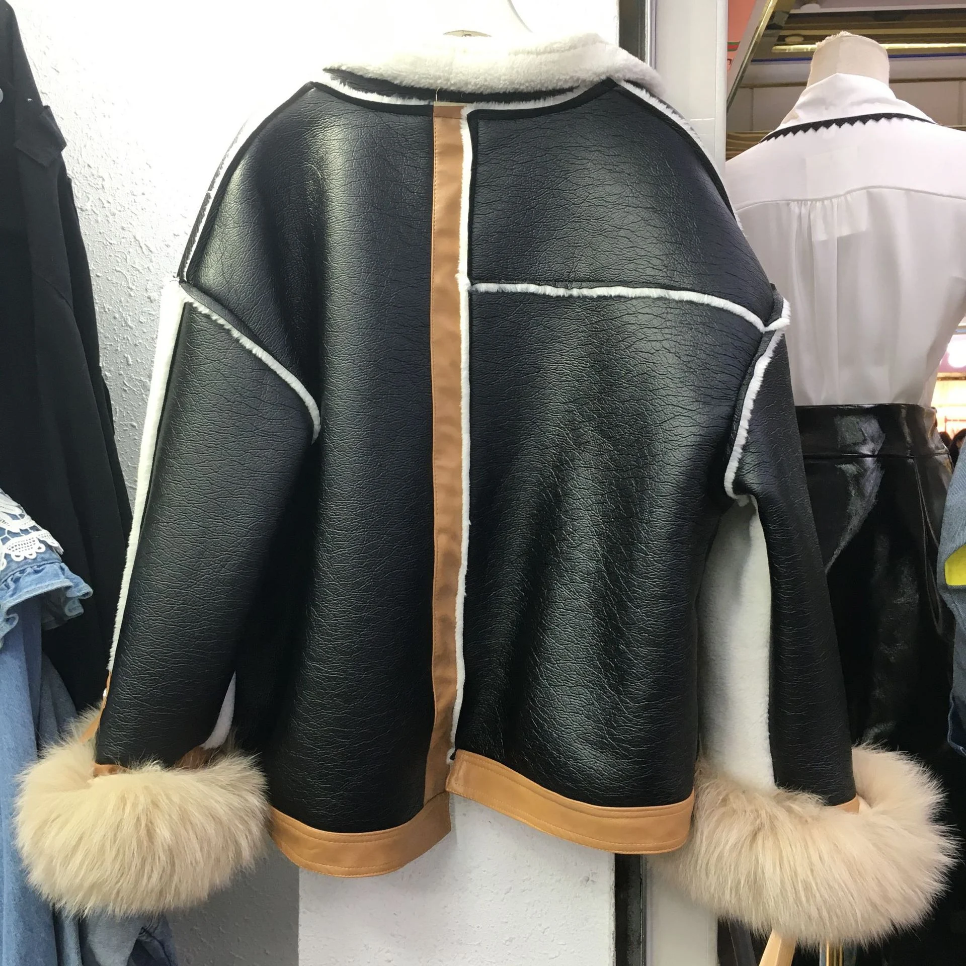 Title 5, Colorblock Faux Fur Jacket With Fox Cuffs offer...