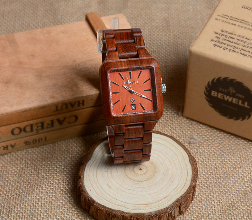 Relógio de quartzo masculino Joia de moda europeia e americana Relógio de bambu elegante e moderno Design personalizado para um visual sofisticado — foto 8