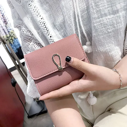 Title 5, Mini Coin Purse Womens Short Buckle Soft Leath...