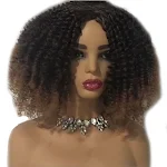 Peruca Preta Marrom Africana Cabelo Curto Cacheado Sintético Pequeno Cachos Naturais e Modernos Fácil de Usar e Perfeita para um Visual Incrível — foto 3