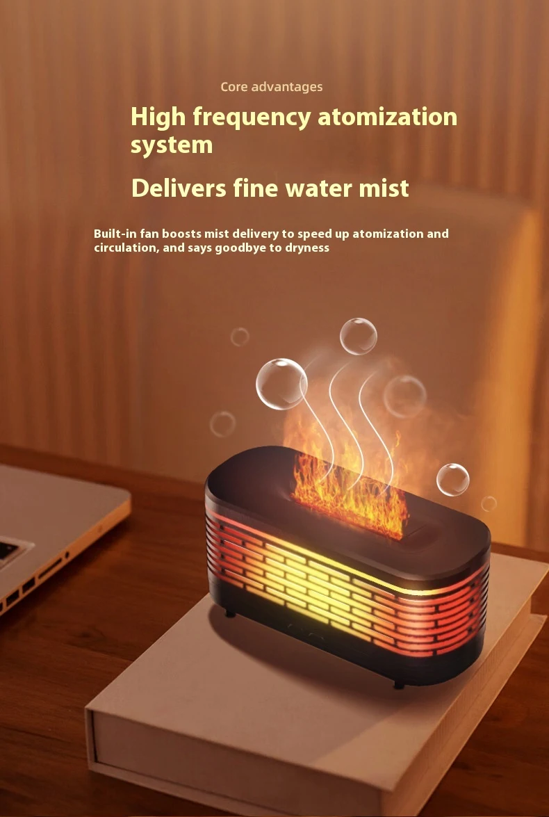Title 4, Mini Simulation Flame Ultrasonic Aroma Diffuser...