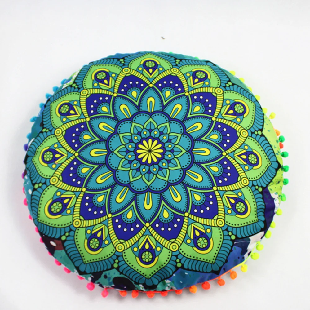 Capa de Almofada Redonda para Móveis com Flores, protege e embeleza seu assento. Fácil de instalar, lavável e durável, ideal para renovar. — foto 10