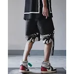 Workwear casual shorts with personality, loose trend, fake two-piece, five-point pants, Harajuku style, sports. Comforta — photo 1