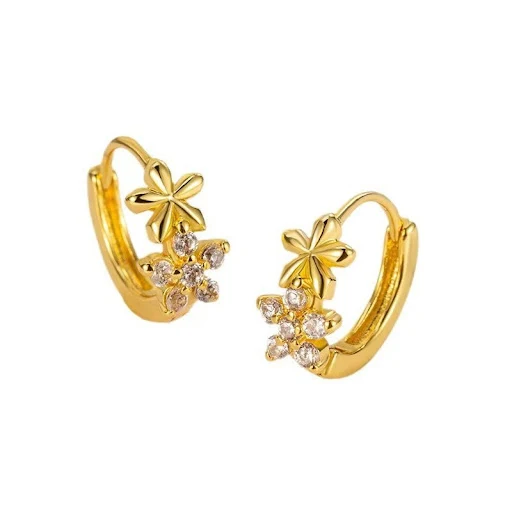 Title 5, Pendientes pequeños de flores XINGX para mujer,...