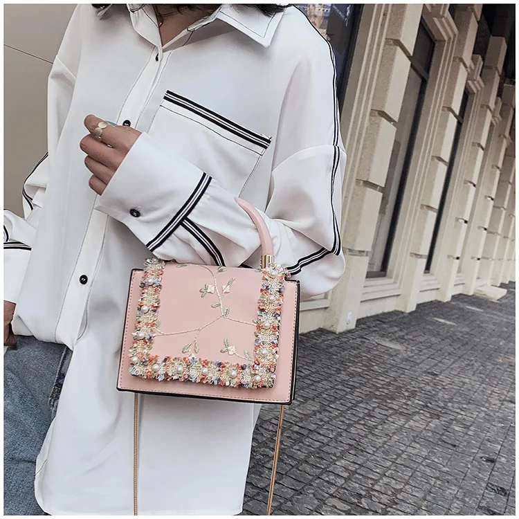 Nova Bolsa Satchel de PU Colorida Fresca e Pura para Meninas Doces - Design Charmoso e Delicado, Perfeita para um Look Adorável. — foto 2