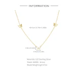 Colar de corrente clavícula com borla de diamante de prata 925, design de nicho borboleta, perfeito para um toque elegante e feminino. — foto 13
