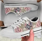 Patterned low top black soled canvas shoes casual sneakers, offering comfort and style. Perfect for everyday wear and ve — photo 1