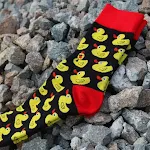 Meias de algodão masculinas com estampa de desenho animado personalizada, conforto e diversão para seus pés, estilo único. — foto 1